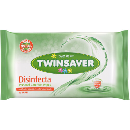Twinsaver Antibacterial Wipes 40