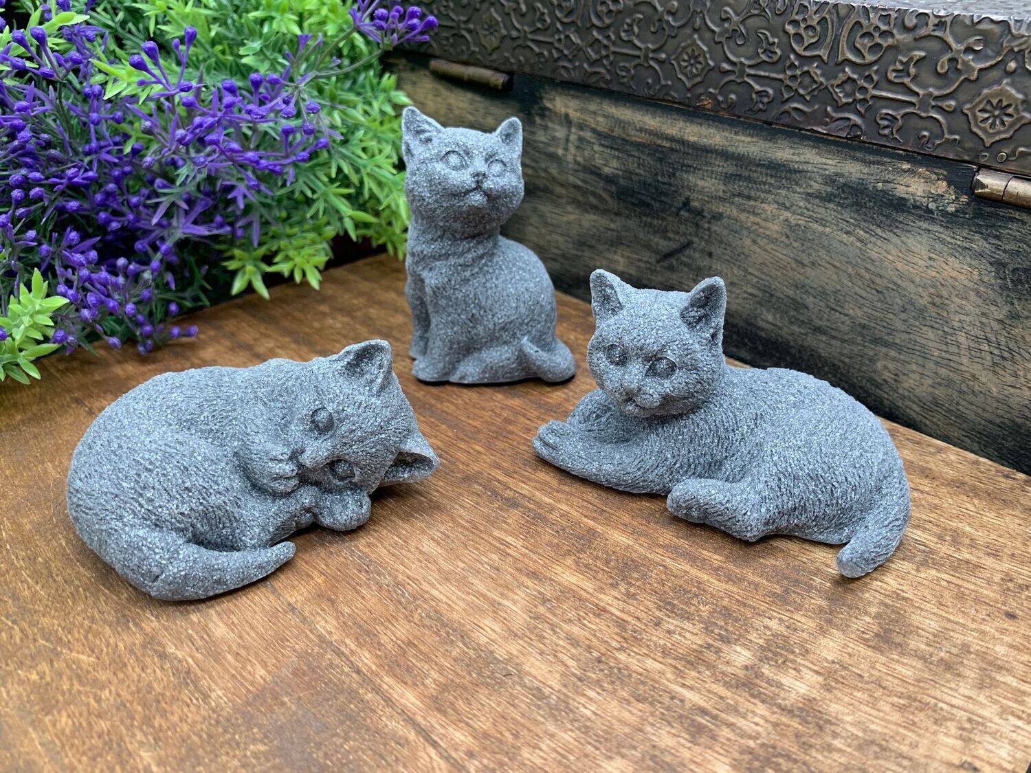 Handgefertigtes Katzen-Trio "Pfötchenbande" (3er-Set)