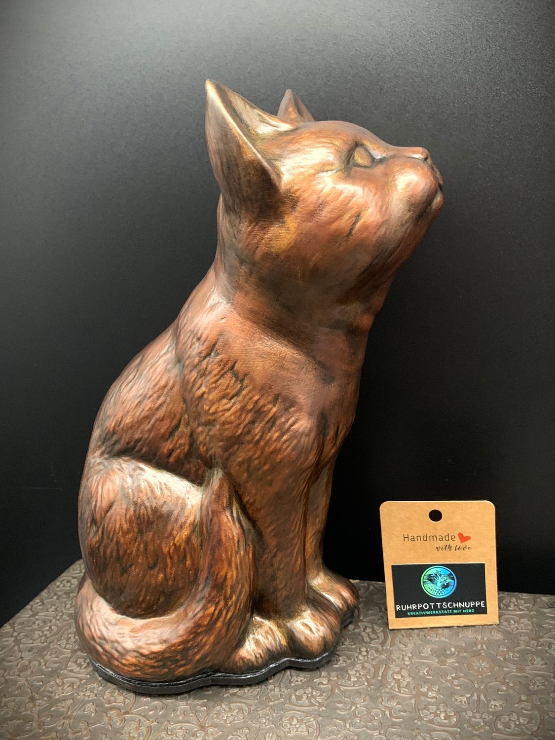 Liebevoll handgefertigte Katzenurne "St. Paul's" (700ml) aus Keramik bis 10kg