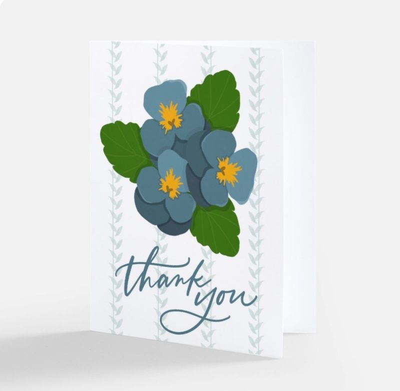 Blue Pansies Thank You