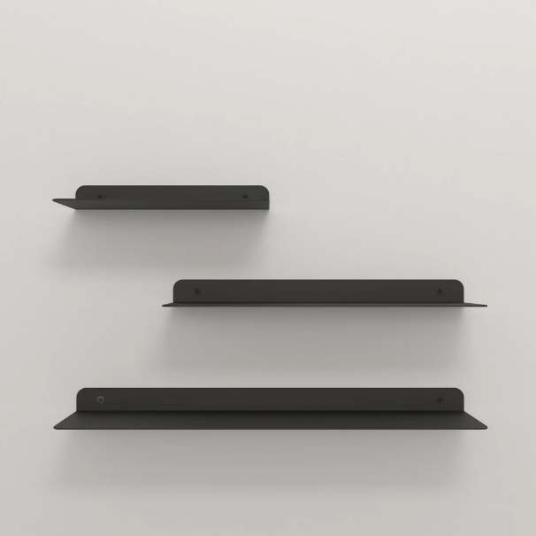 Black Minimalist Floating Shelf 4 inches