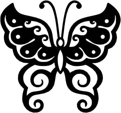 Butterfly 2 DXF file for laser cutting and CNC