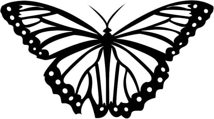 Butterfly 1 DXF file for Laser cutting