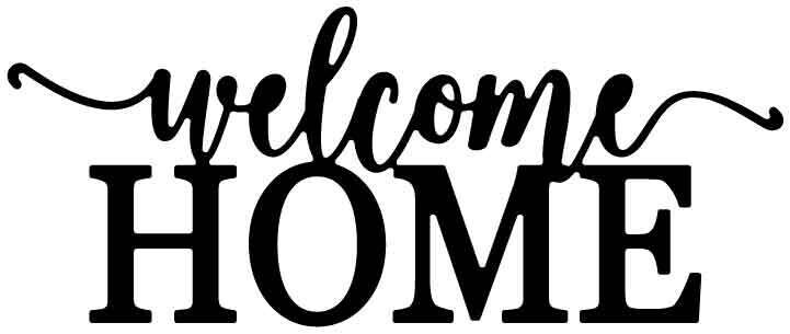 Welcome Home DXF File for CNC Cutting