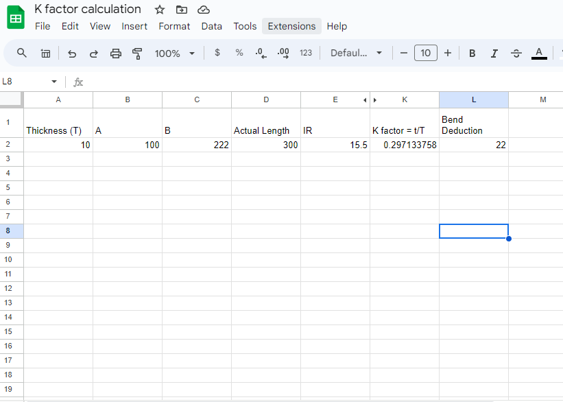 K Factor Calculation