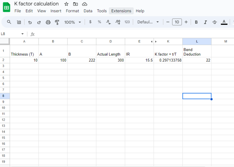 K Factor Calculation