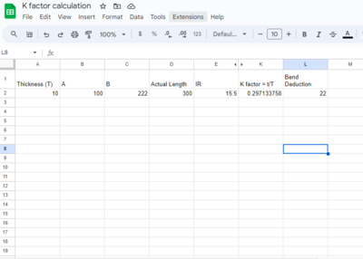 K Factor Calculation