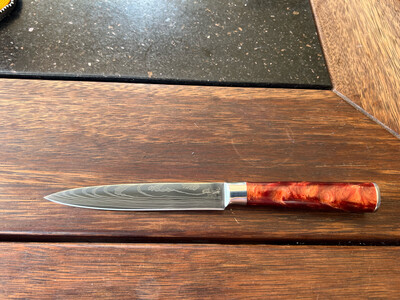 Utility Knife Red/Brown
