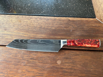 Kiritsuke Knife Red/Brown