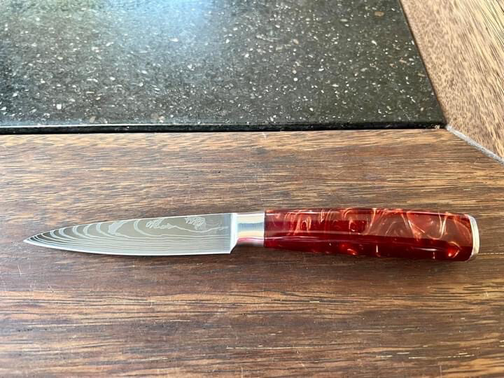 Paring Knife Red/Brown