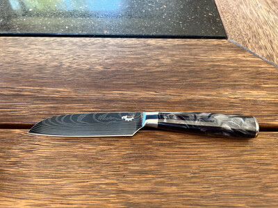 Small Santoku Knife Black