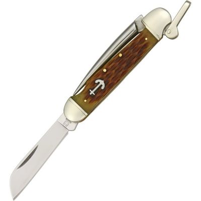 RR535 - Rough Ryder Camp Knife Amber Bone
