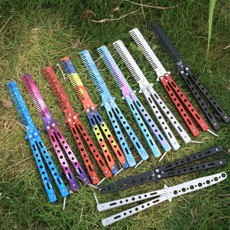  cuchillo peine de mariposa sin filo