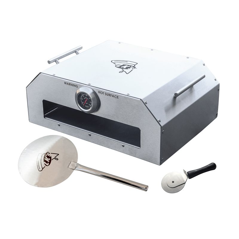 Premium Charcoal Pizza Oven with Accessories (Stainless Steel)