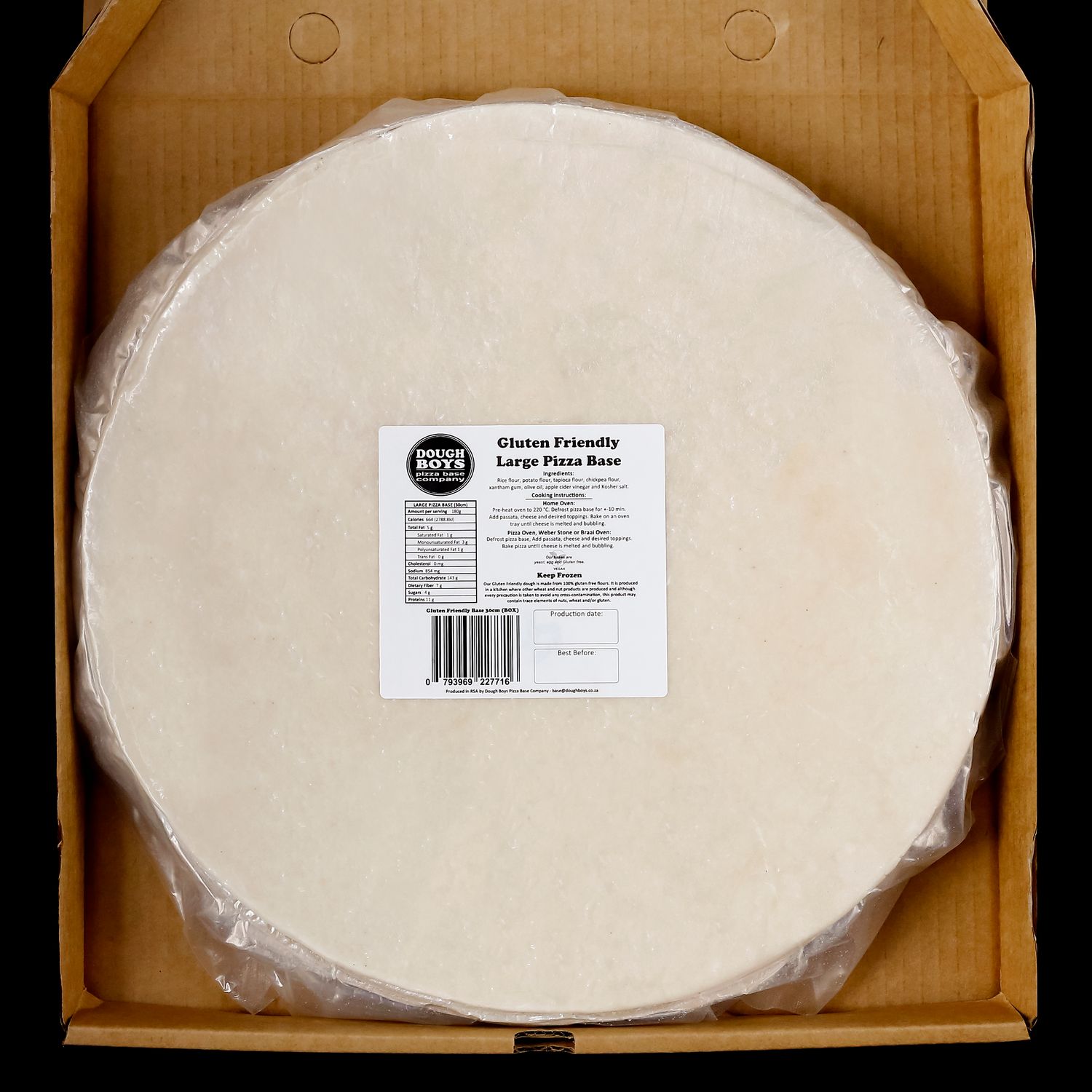 BOX Gluten friendly Pizza Bases  12 x 26 cm