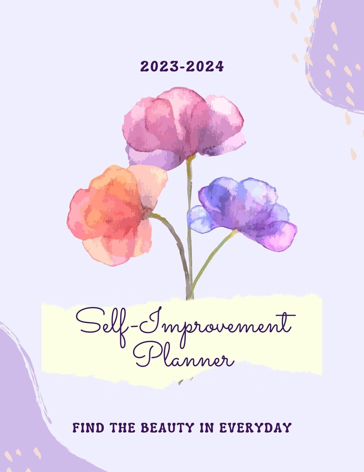 Self Improvement Planner 2023-2024 DIGITAL DOWNLOAD Planner