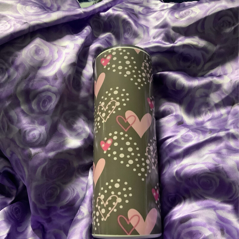 Pink And Grey Hearts