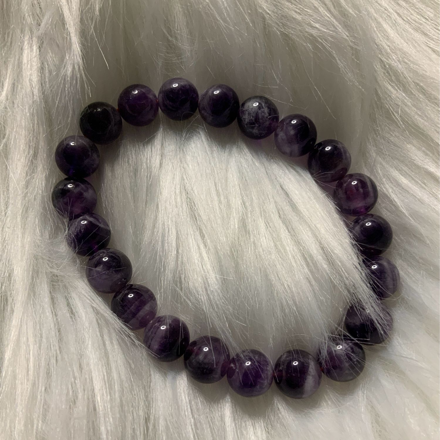 Purple Amethyst Crystal Healing Bracelete