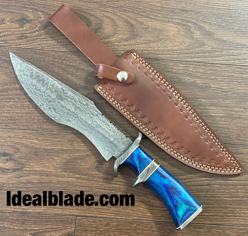 Damascus Steel Bowie Knife