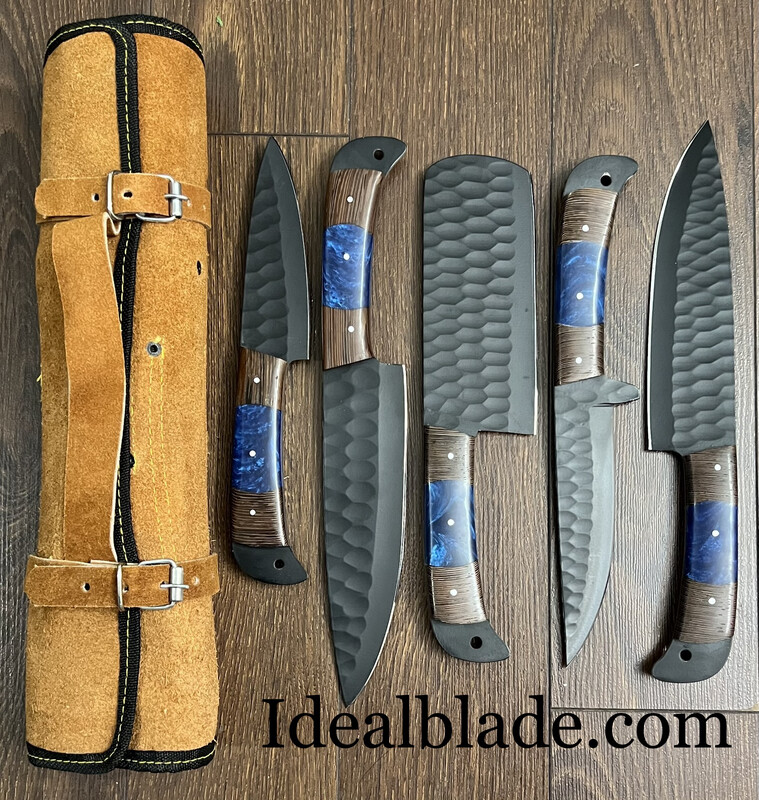 5 Piece Carbon Steel Kitchen Knife Set