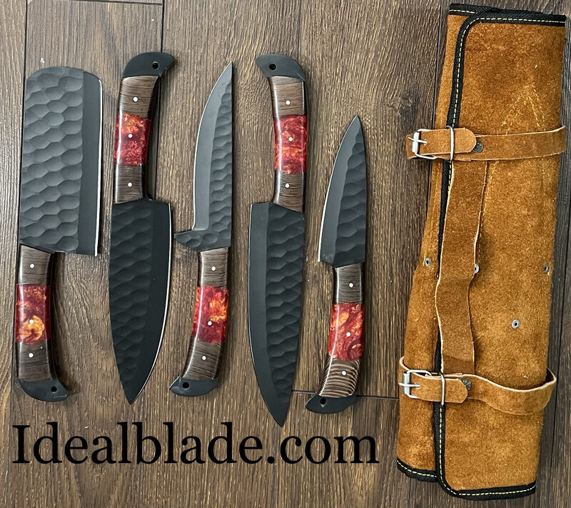 5 Piece Carbon Steel Kitchen Knife Set