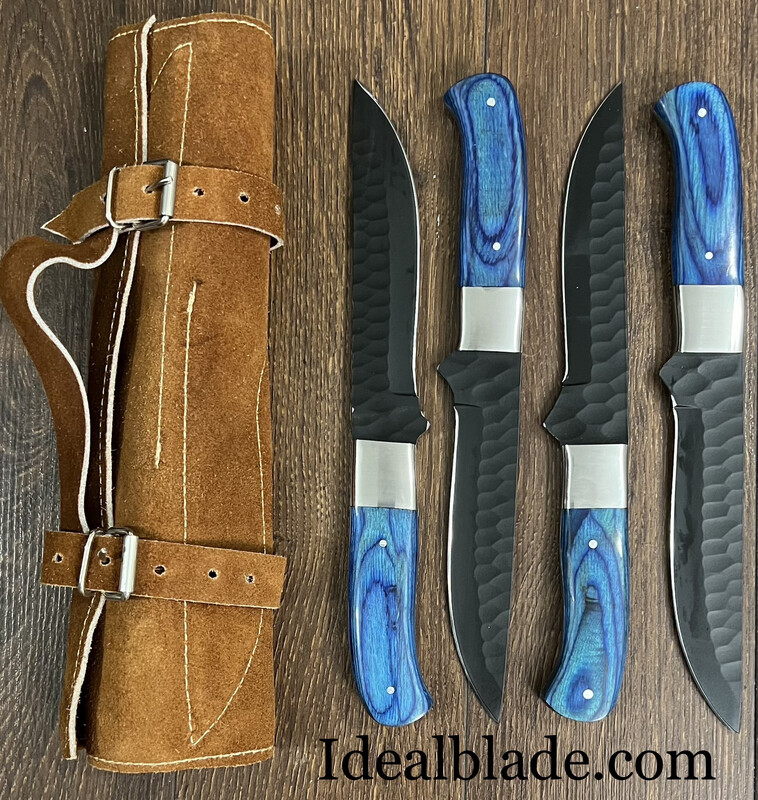 4 Piece Carbon Steel Steak Knife Set