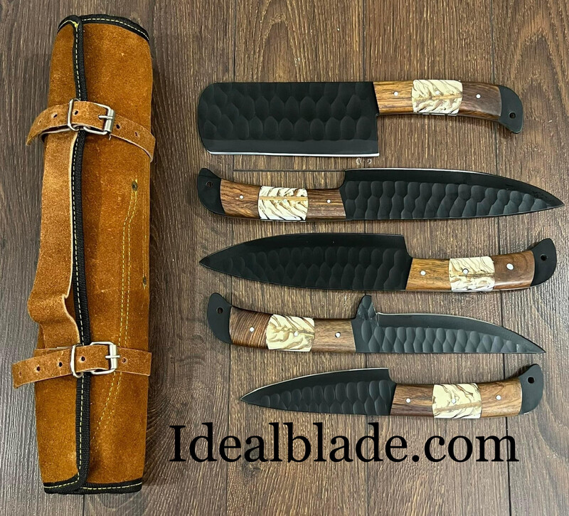 5 Piece Carbon Steel Kitchen Knife Set