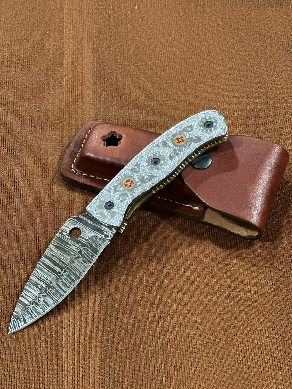 Damascus Steel Folding Knife