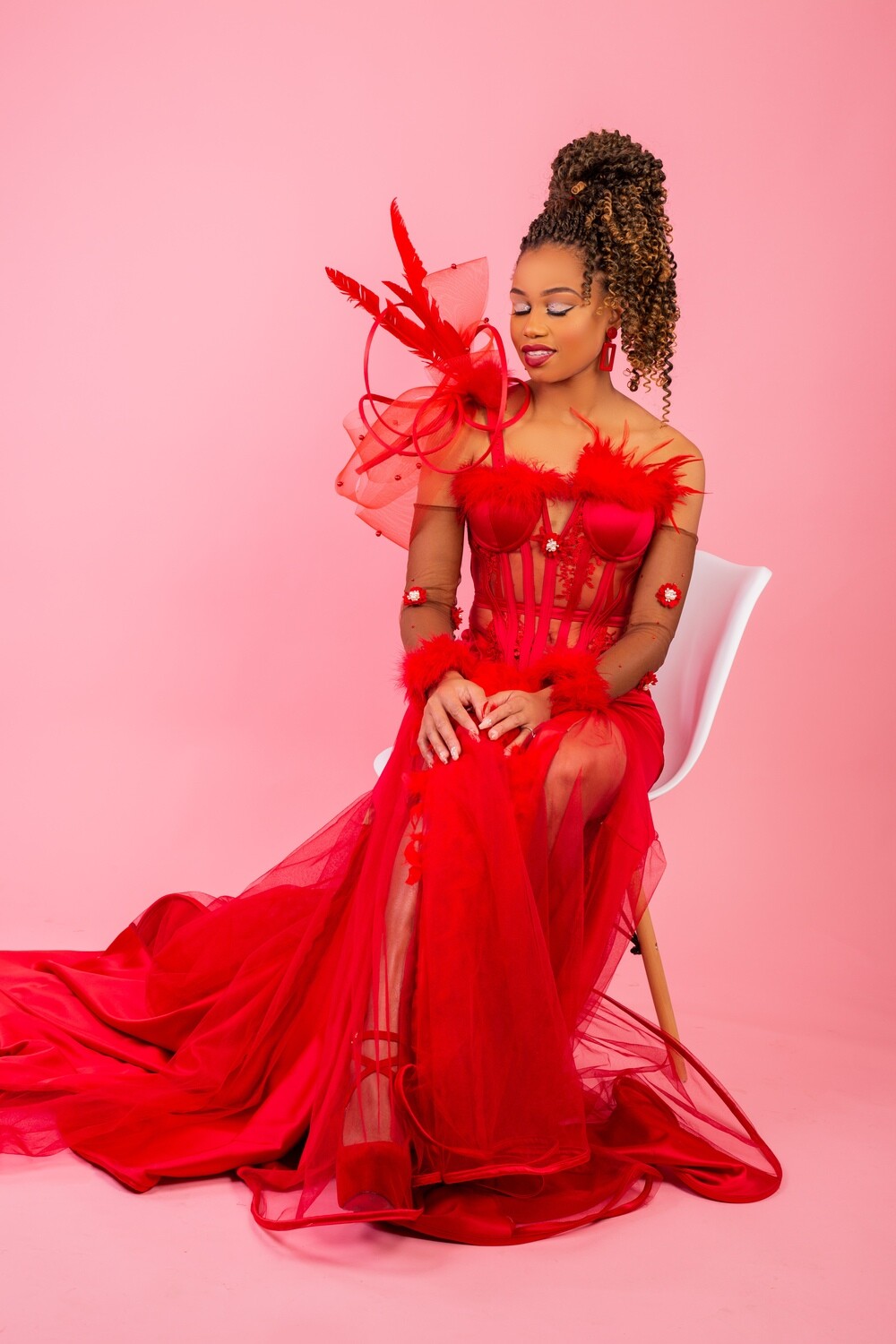 Elegant red dress