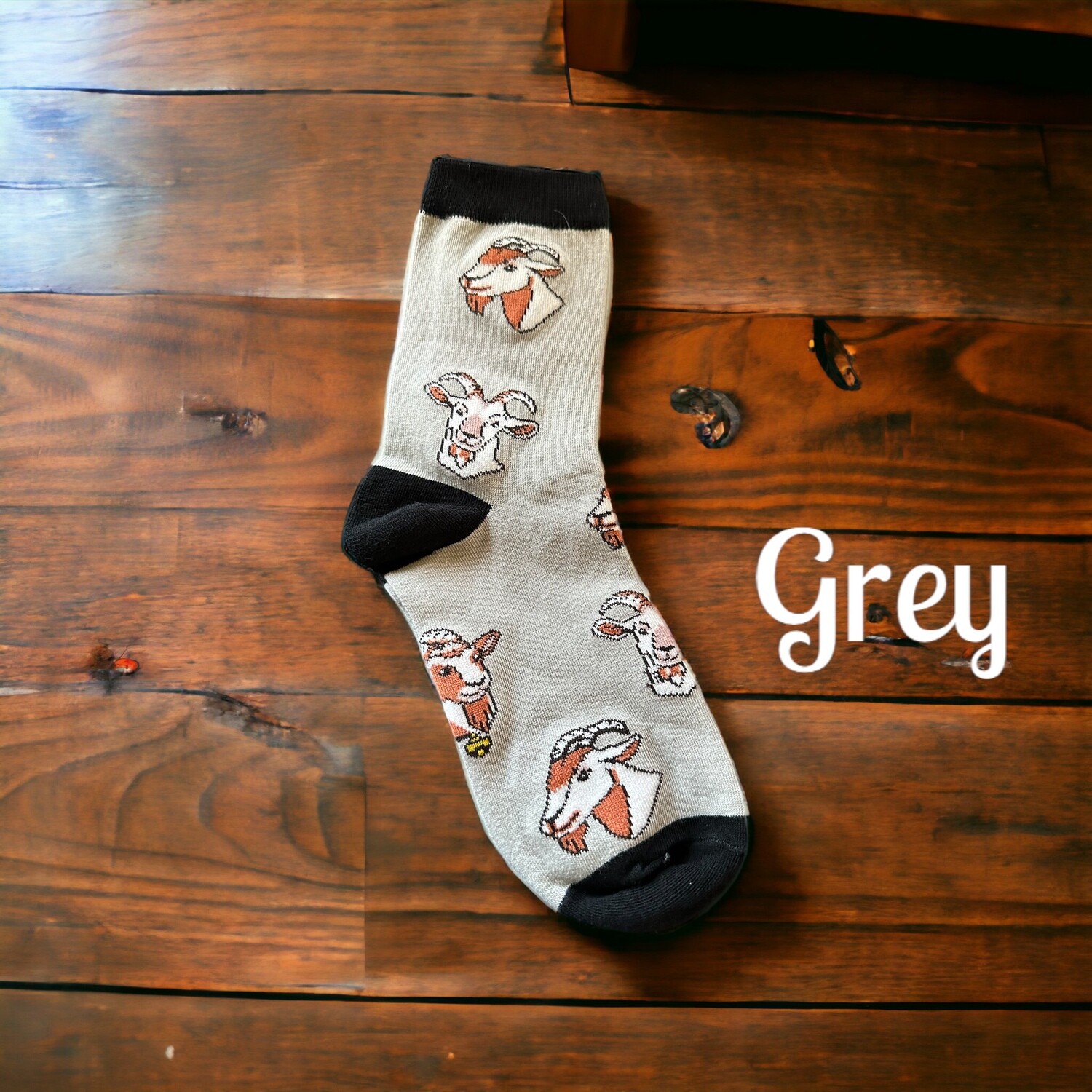 Adult Goat Socks, Color: Grey