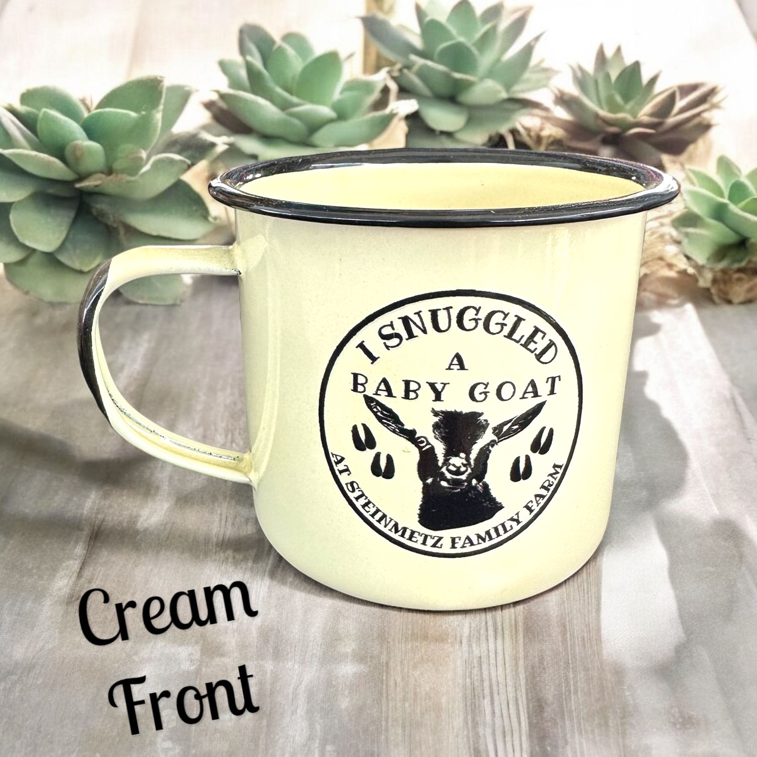 I Snuggled a Baby Goat Metal Mug