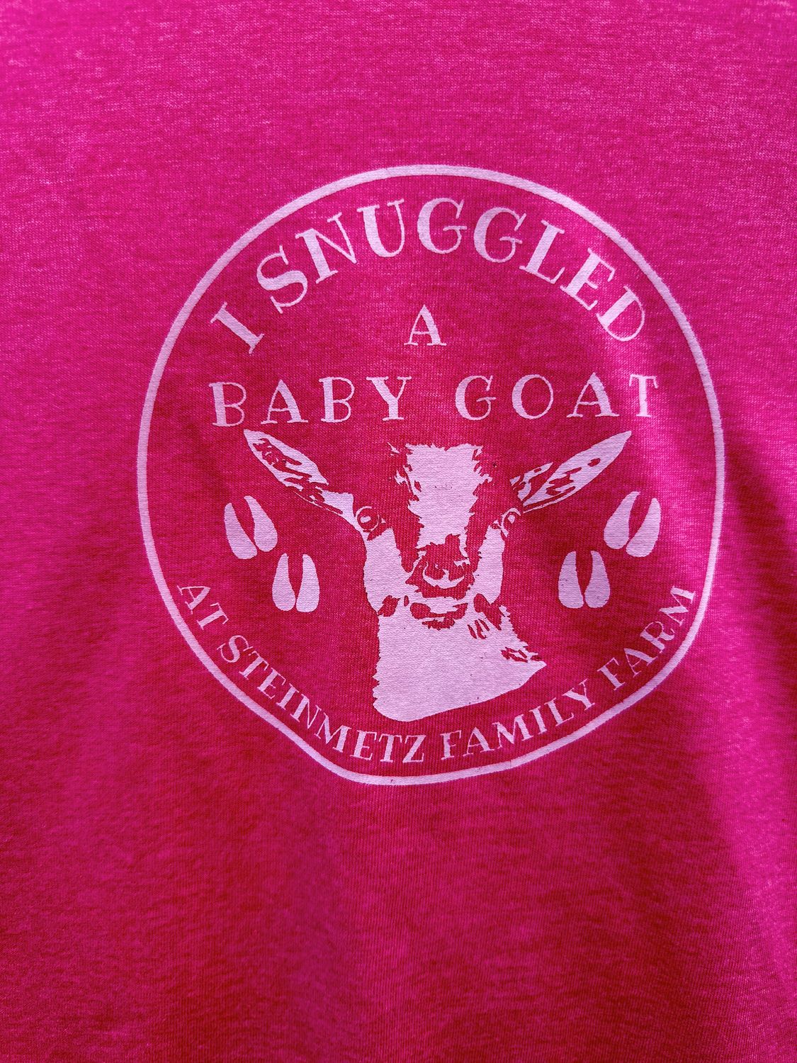 Kids- I Snuggled a Baby Goat Short Sleeve Shirt