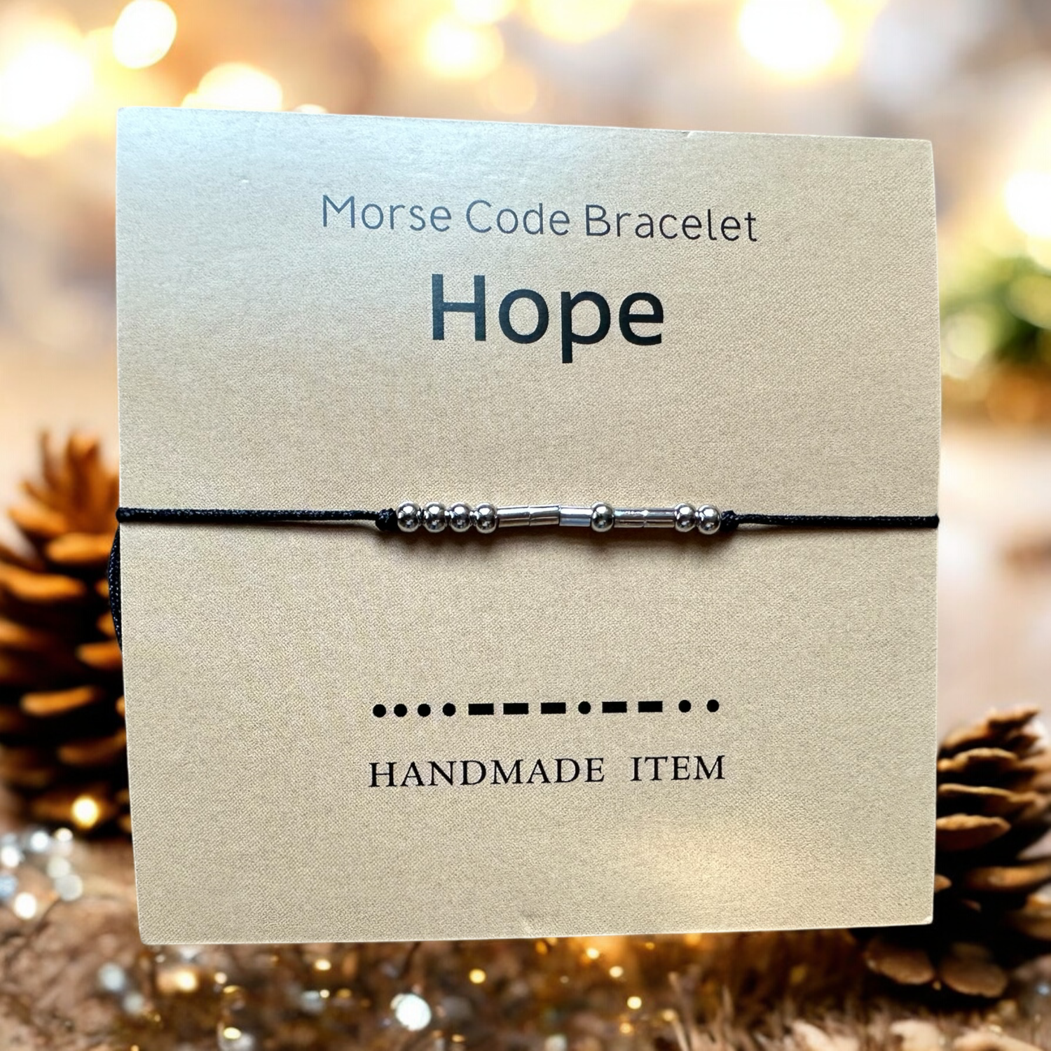 Hope Morse Code Bracelet &quot;IN STOCK&quot;