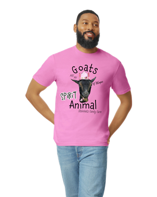 Goats are my Spirit Animal Adult Short Sleeve Shirt