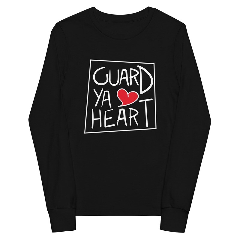 GYH Youth White Box Logo long sleeve tee