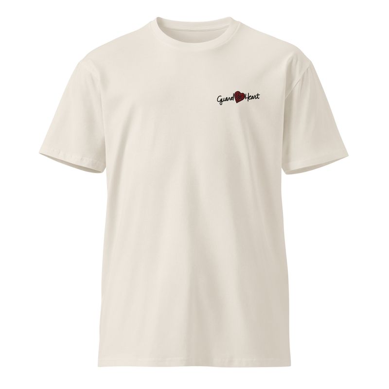 Guard Ya Heart black logo premium t-shirt