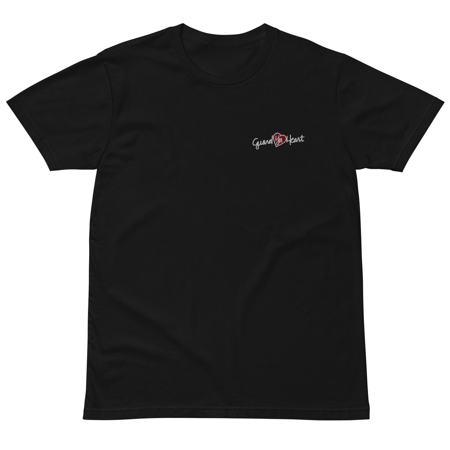 Guard Ya Heart white logo premium t-shirt