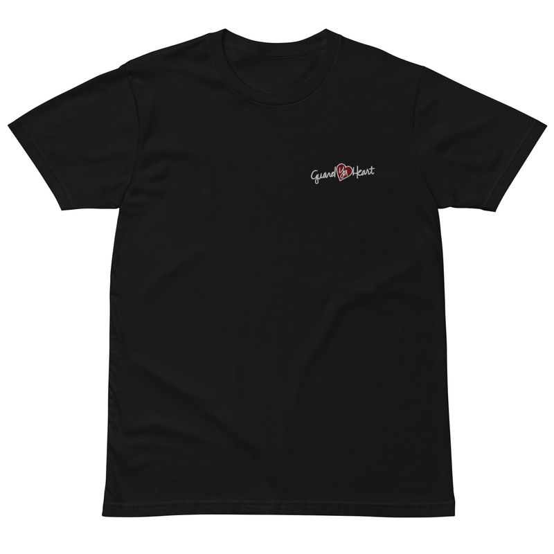 Guard Ya Heart white logo premium t-shirt