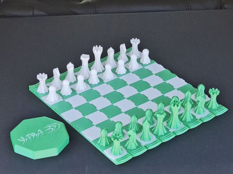 Jeu d'échecs et/ou de dames magnétique et pliable