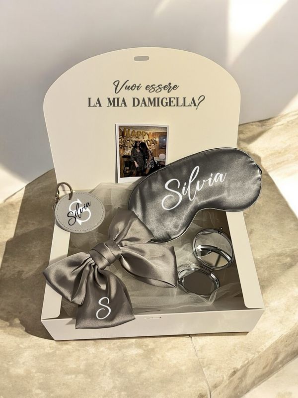 Box argento Damigella/Testimone 
