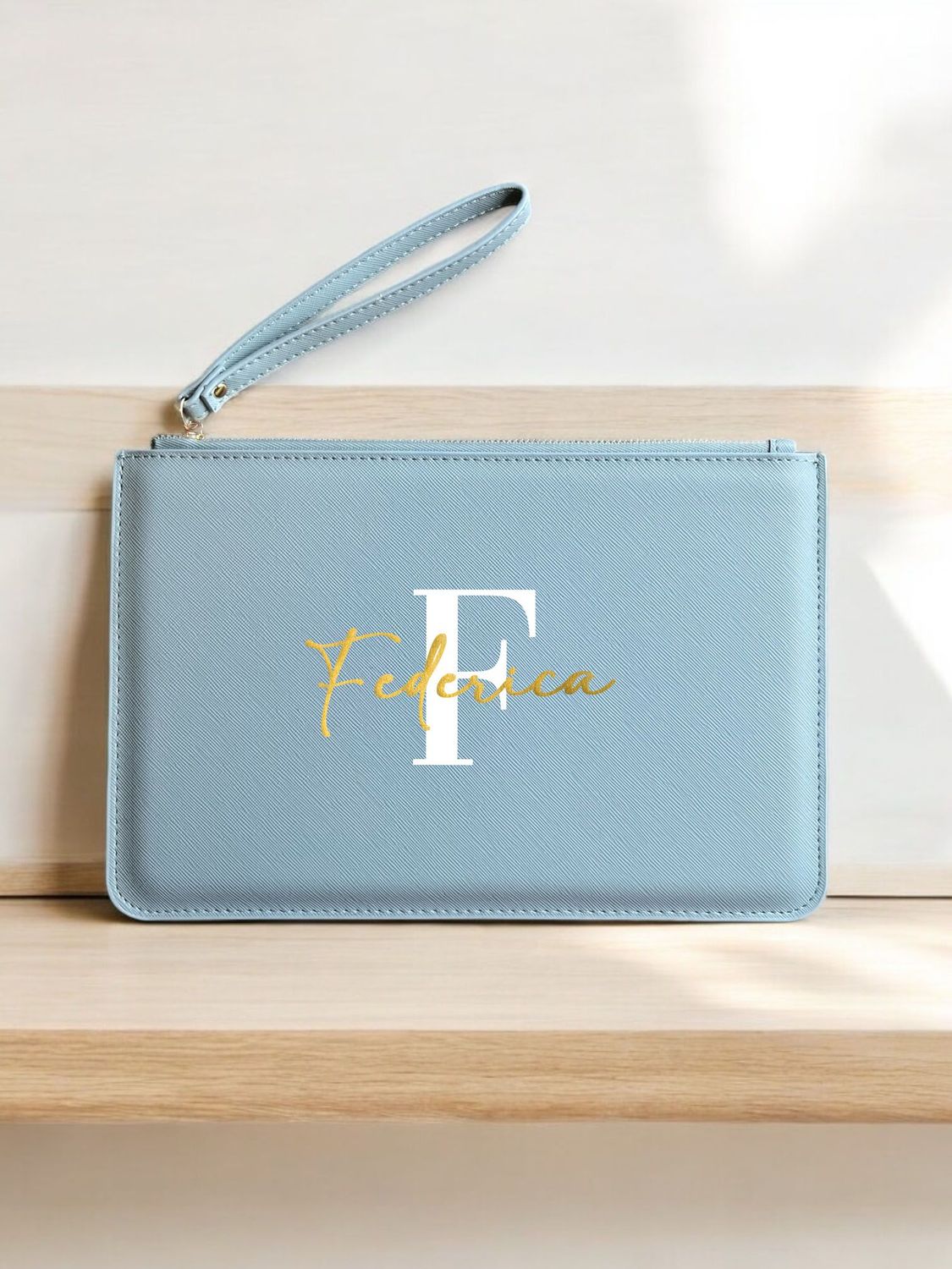 Pochette saffiano - PERSONALIZZATA SOLO TESTO