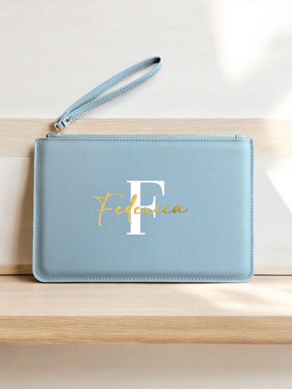 Pochette saffiano - PERSONALIZZATA SOLO TESTO