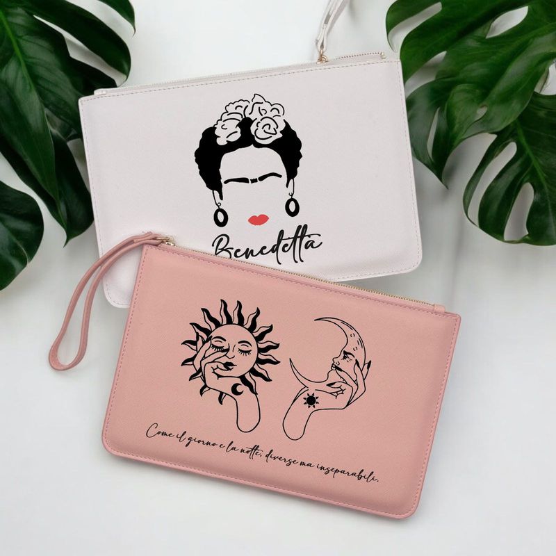 Pochette saffiano - PERSONALIZZATA CON GRAFICA