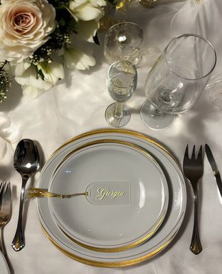 Segnaposto con nappina o nastro chiffon