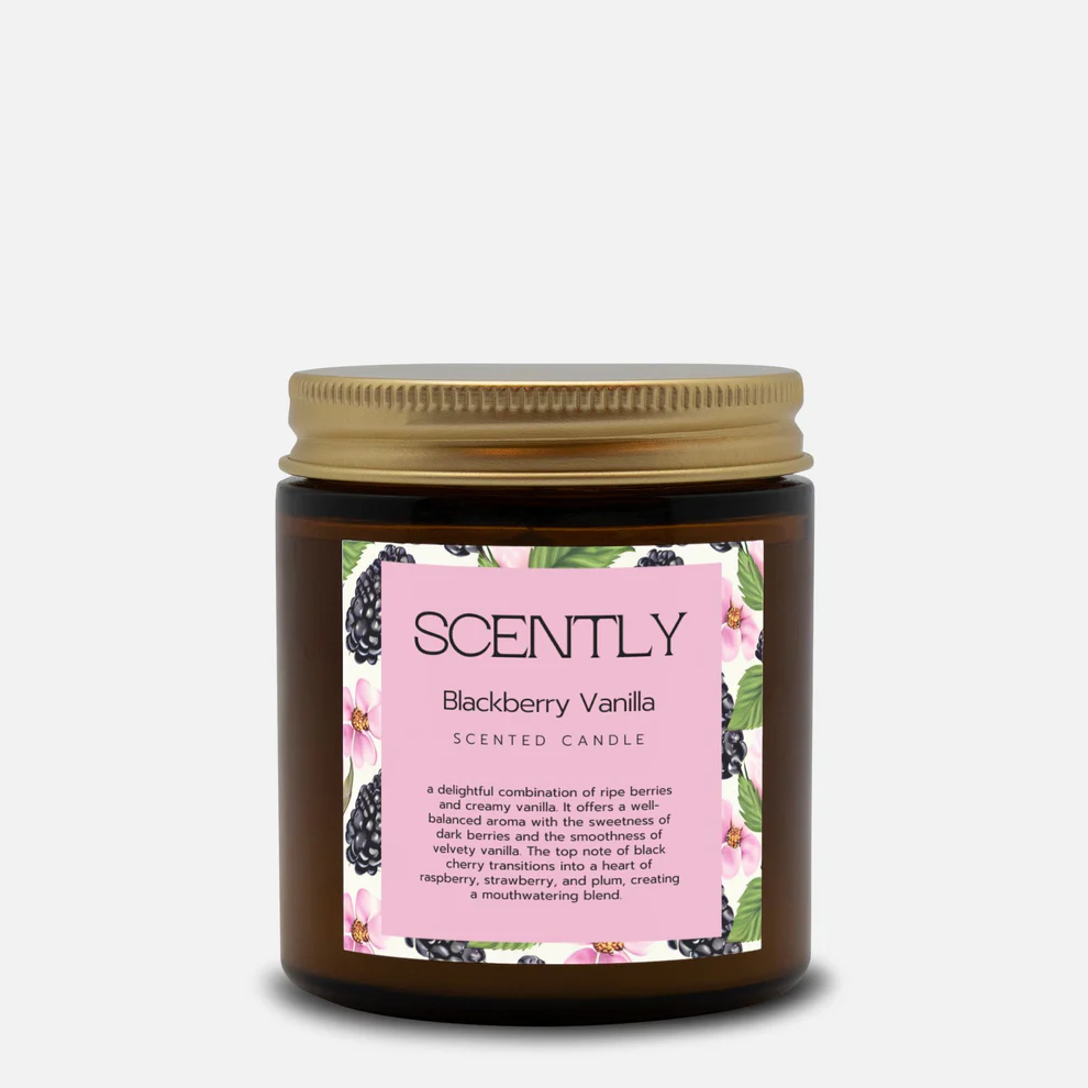 Blackberry Vanilla Scented 4oz Candle