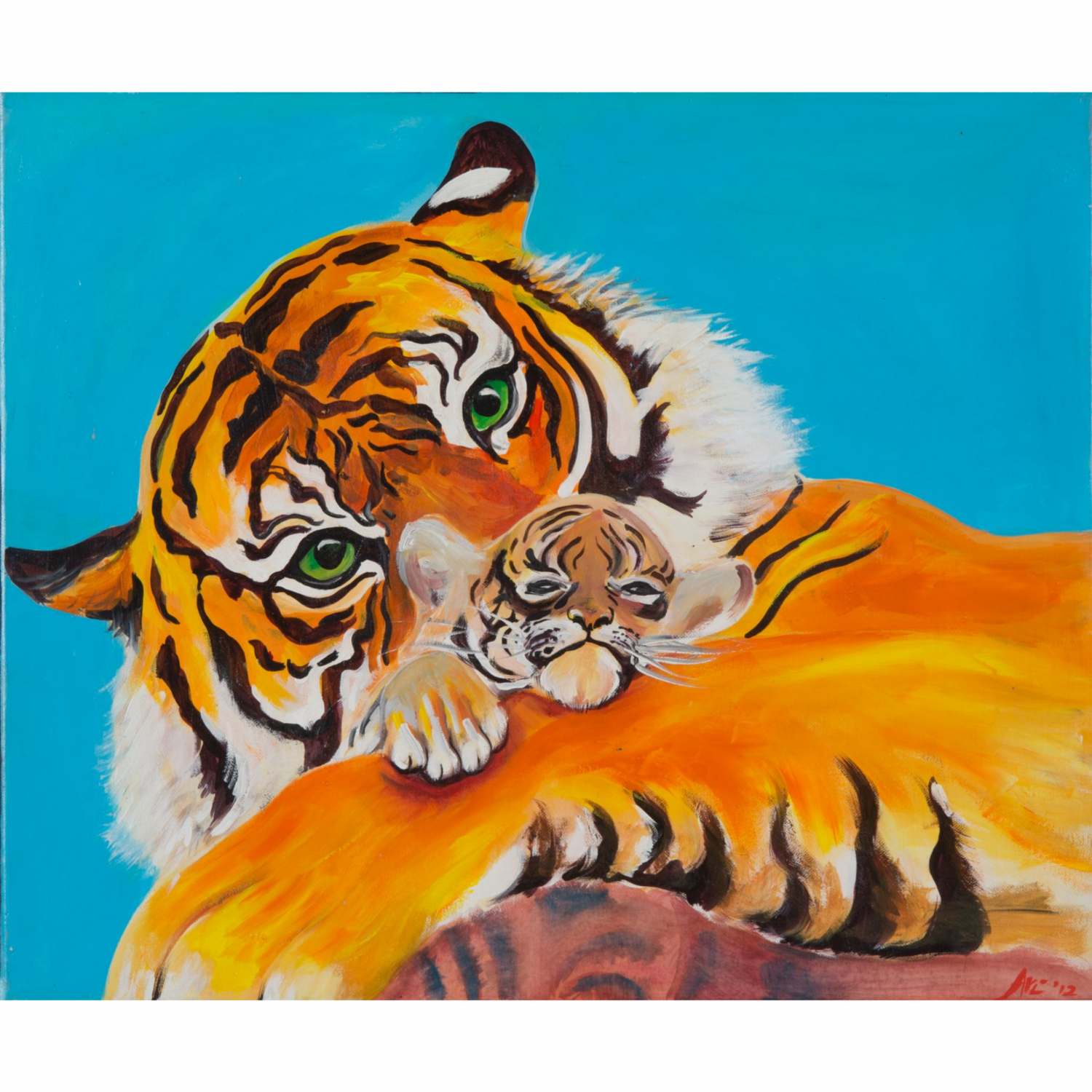 Tiger and tiger cub
