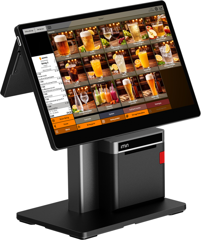 iMin Swan 2 – Android Kasse mit speedy kasse & 10″ Kundendisplay