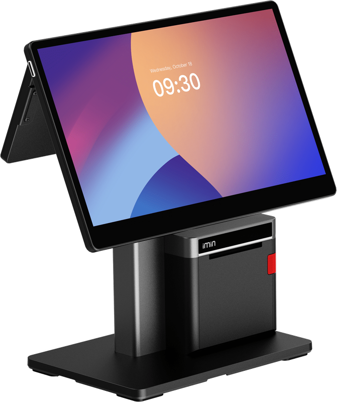 iMin Swan 2 – Android POS-Terminal mit Drucker & 10″ Kundendisplay