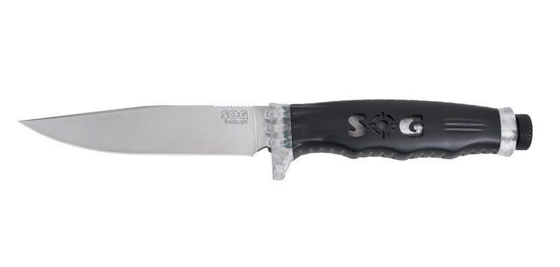 Couteau SOG avec éclairage Manche GRN Lame 145mm