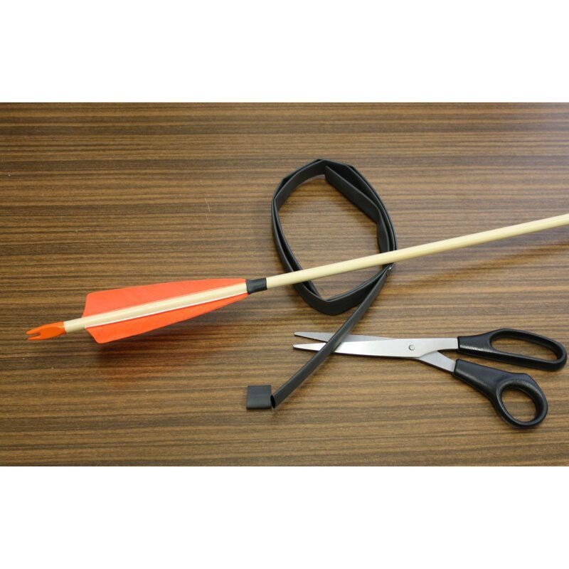 Tube thermorétractable longueur 20 cm pour 20 flèches bleu